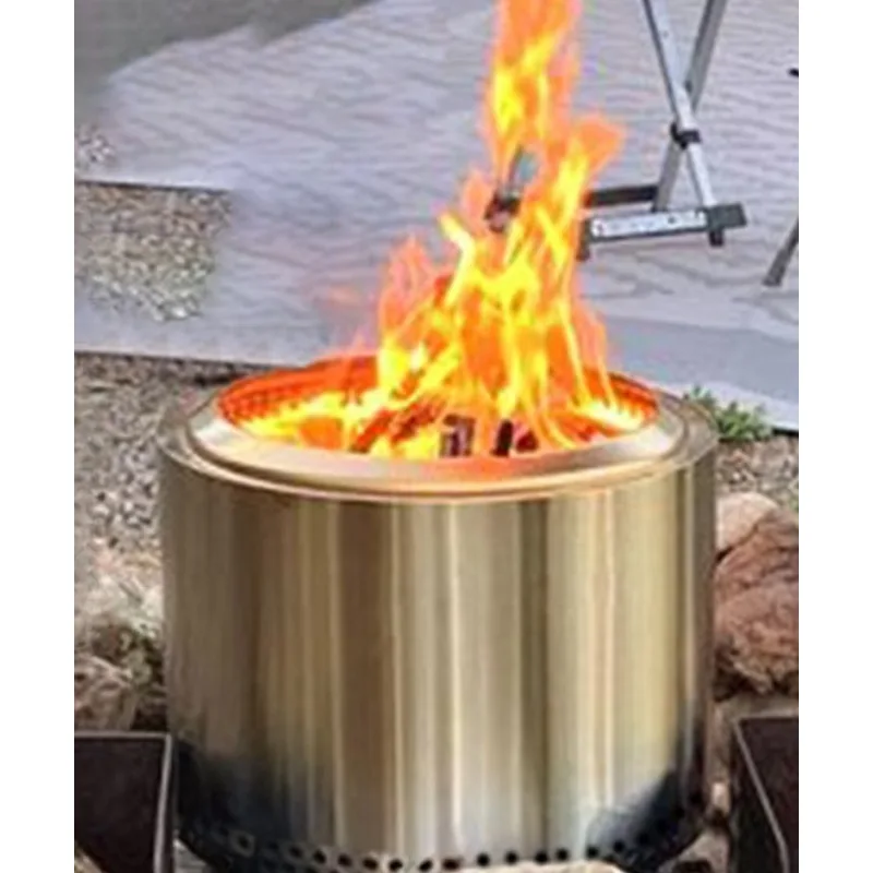 One‑Piece Stainless Steel Camping Wood Stove Outdoor Bonfire Furnace Patio Backyard Heating Burner