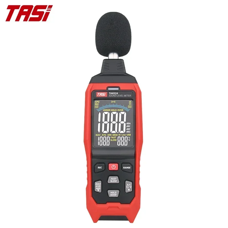 ta652b digital sound level meter recorder 30-130db noise measuring instrument with usb data connection