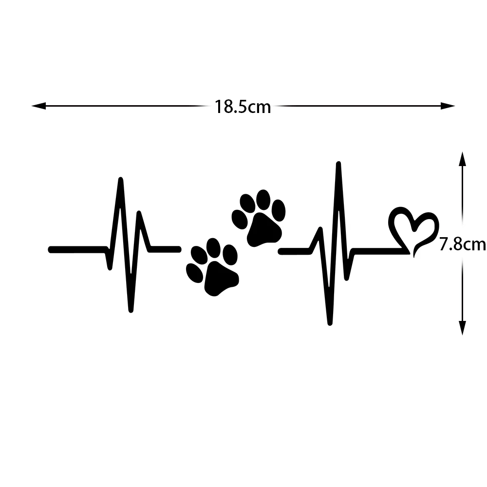 Heartbeat Dog Paw Reflective Stickers Motorcycle Motor Bike Scooter Body Decal Accessories for Piaggio Vespa 300 GTS PX Sprint