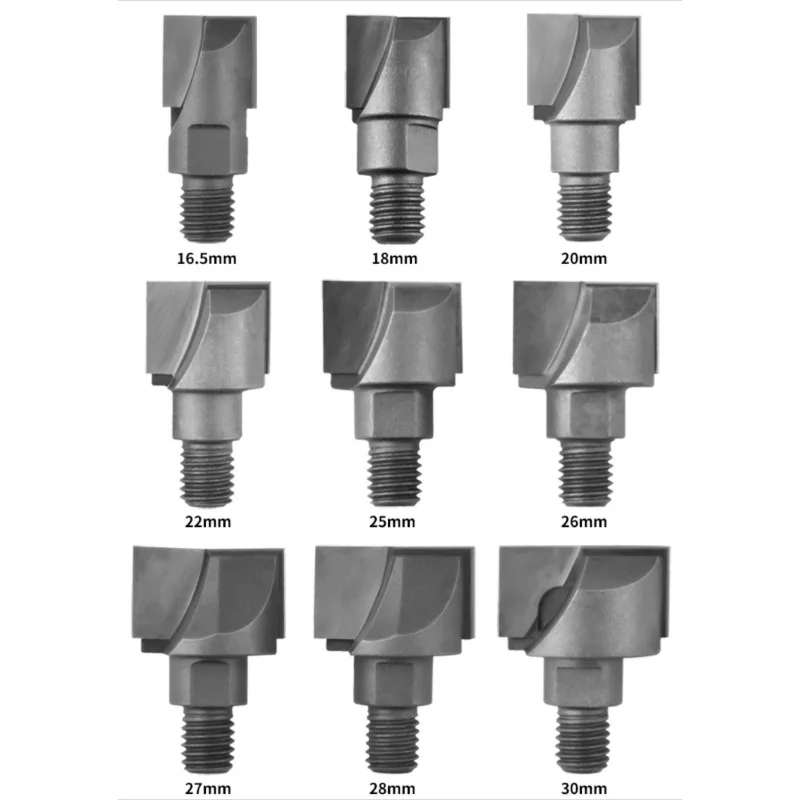 Cabezal de corte de Ranurador de cerradura de puerta, broca de fresado de orificio de puerta roscado M9.6, 1 unidad