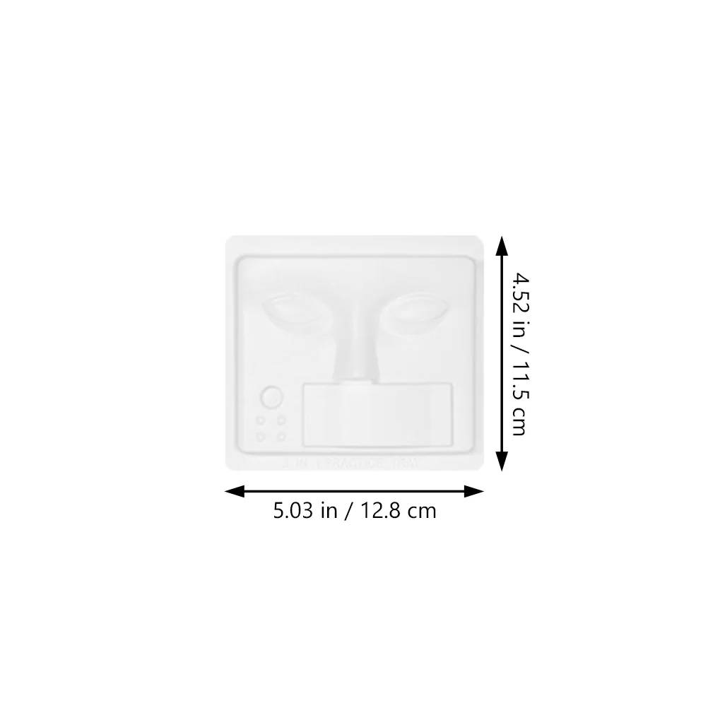 

3pcs Eyelash Grafting Practice Trays Reusable Durable Smooth Texture Training Face Models For Eyelash Extension Practice Tools