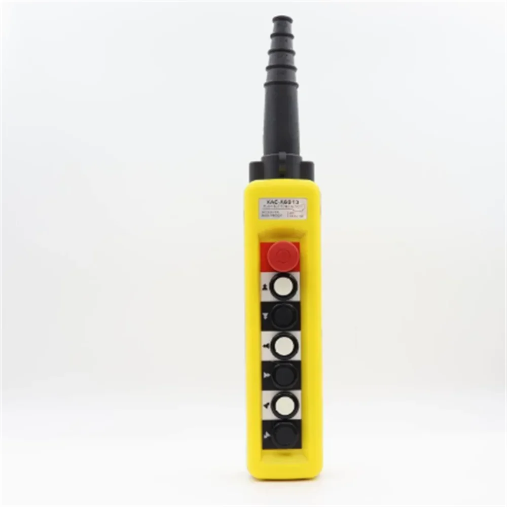 XAC-A6713 Emergency Stop Hoist Pendant Control Switch IP65 Waterproof Crane Lift Push Button Handle for Industrial Use