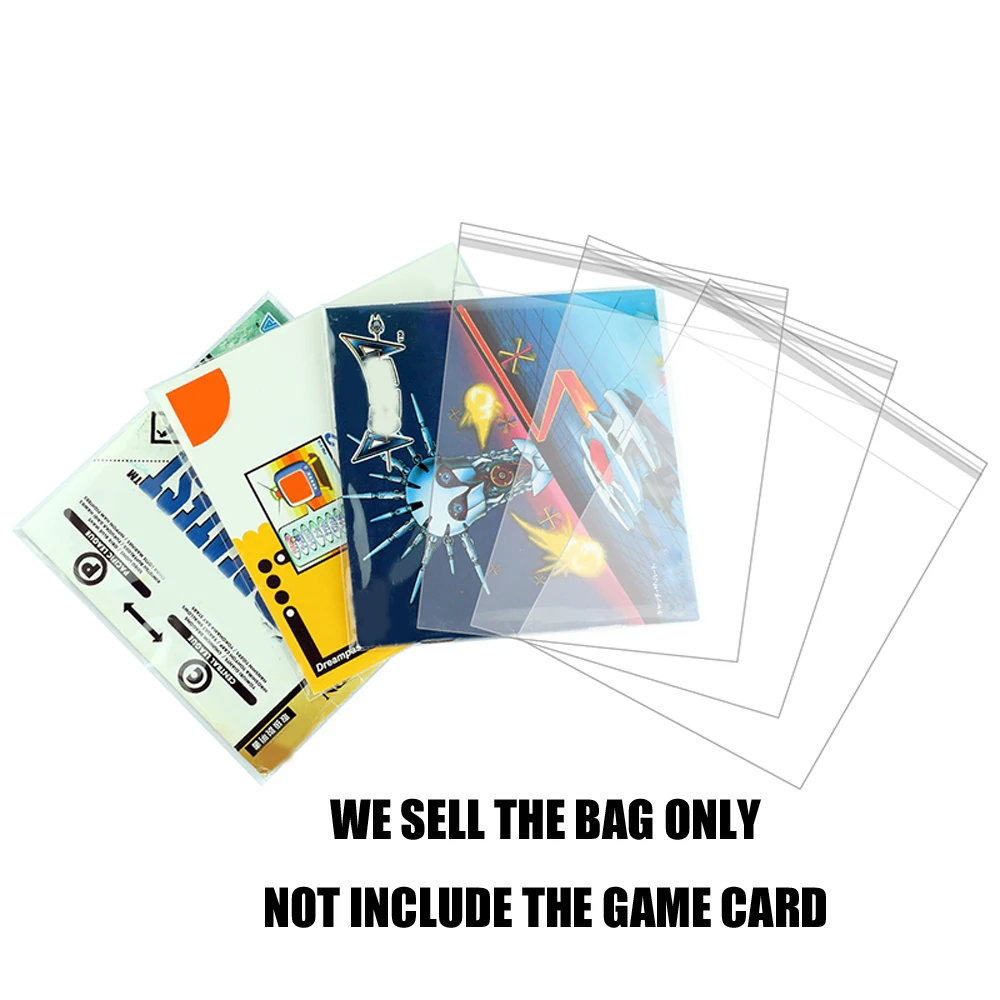 100PCS a lot OPP Dust proof protective bag for sony for sega game CD self-adhesive protective bag dust cover