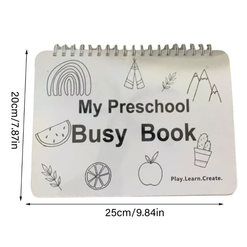 Toddler Activity Book Preschool Busy Book Learning Educational Toy Book for Color Cognition Coloring Busy Book