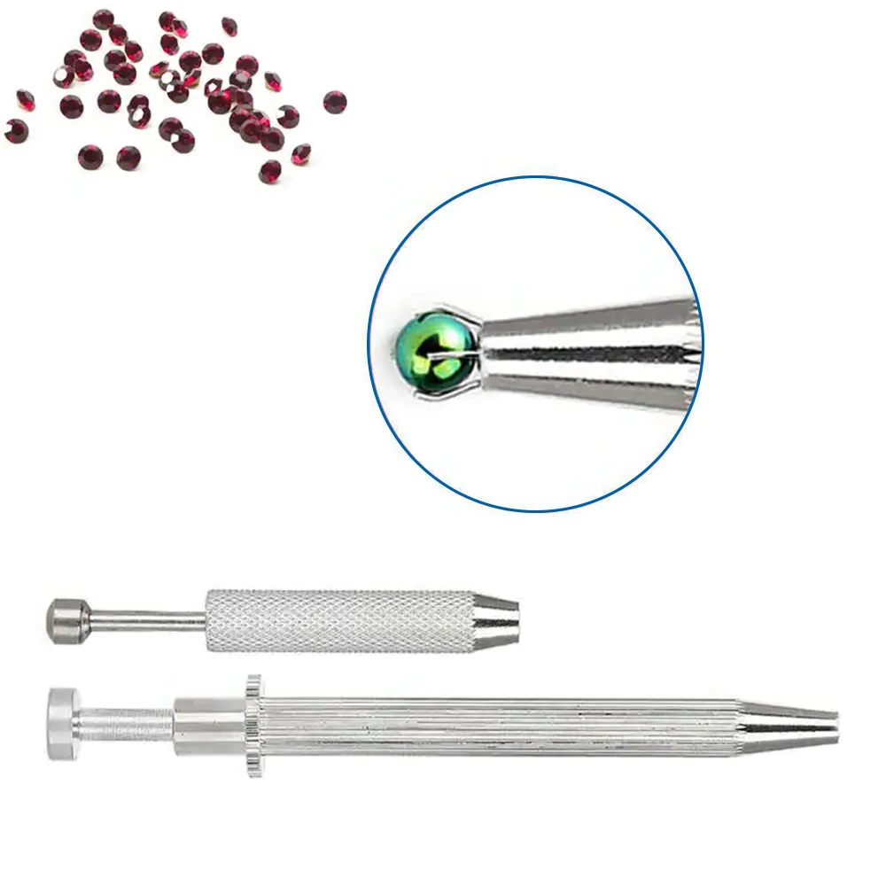 Stainless Steel Prong Catcher Tweezers for Jewelry Piercing - 4 Claws Diamond Gems Bead Holder Tool LA-AA44