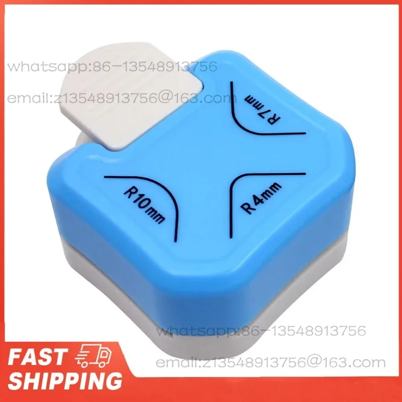 3 in1 R4/R7/R10mm Round Corner Trimmer Cutter Corner Rounder Punch for Card Craft Scrapbook Wrapping Paper Sticker