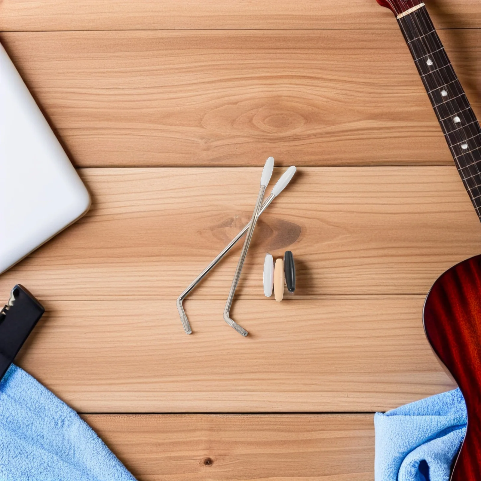 

2Pcs Electric Guitar Accessories Metal Tremolo Arm with 0Mm 60Mm Thread Dual Compatibility for Smooth Vibrato Performance