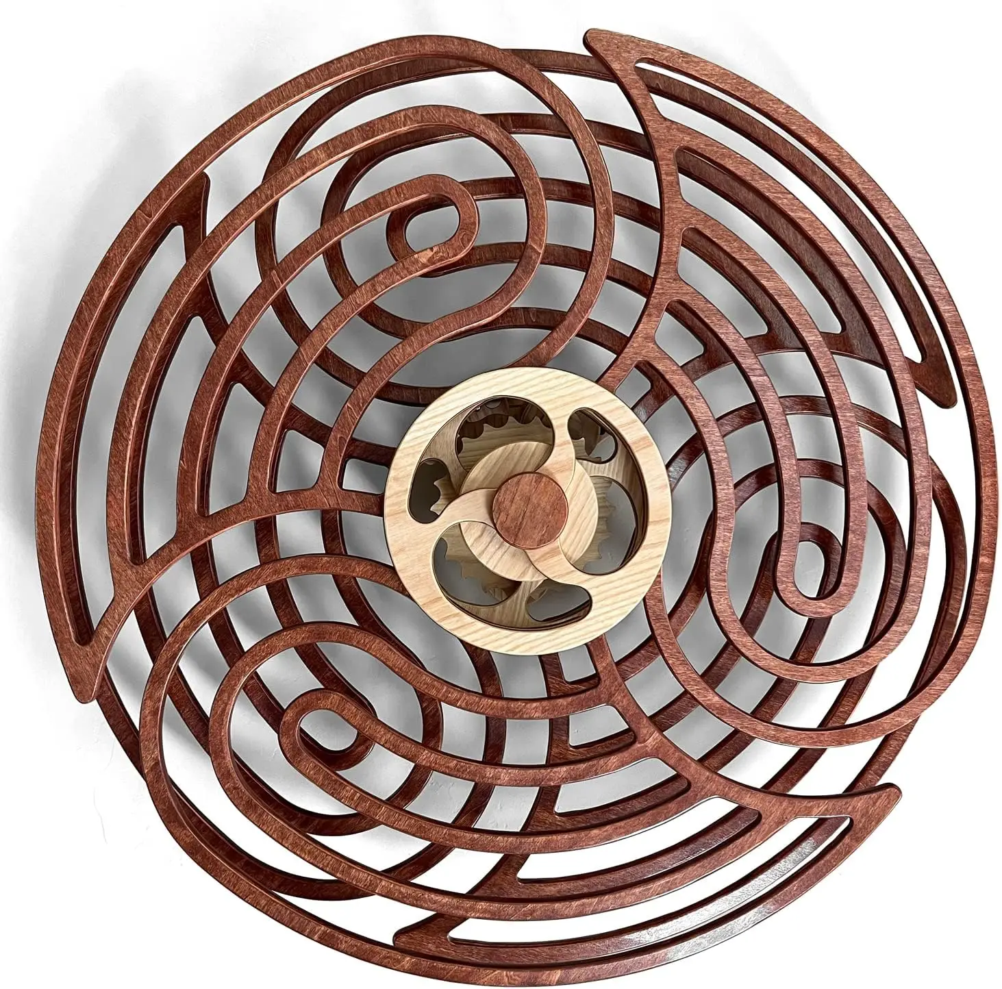 

Moving Kinetic Wall Art - Wind up to power peaceful 'Ripple' motion (no battery) - Calming Wall Décor for Living Room, Office