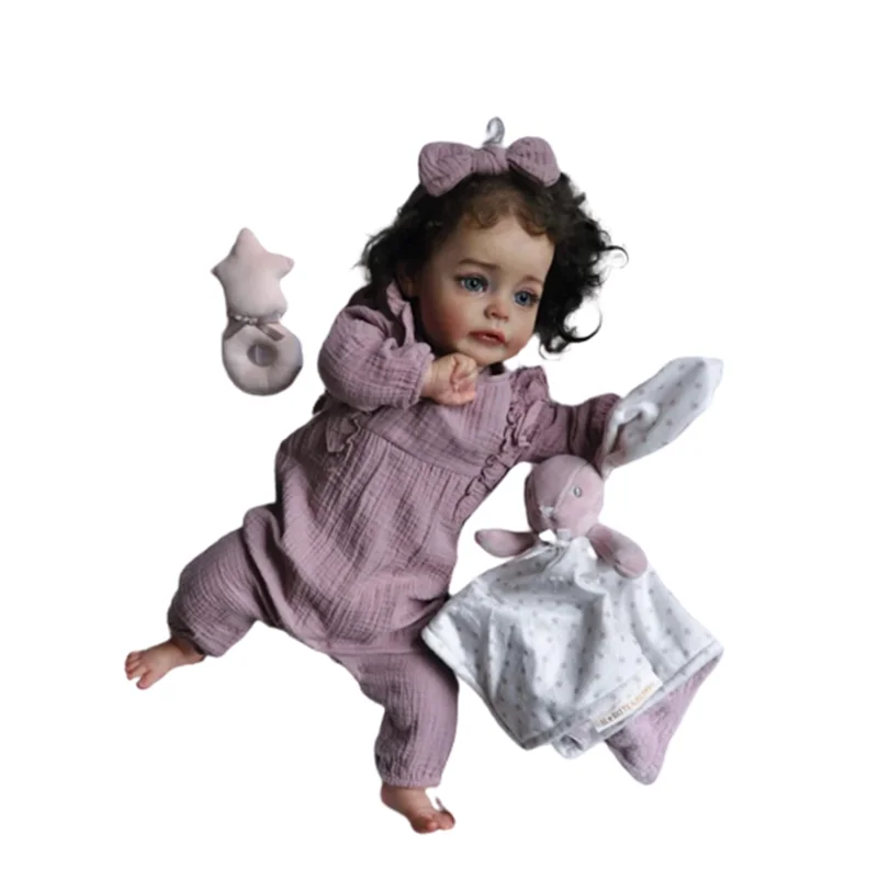 60CM Imitation Baby Rebirth Doll 3D Skin Doll Accessories Birthday Gifts for Boys and Girls