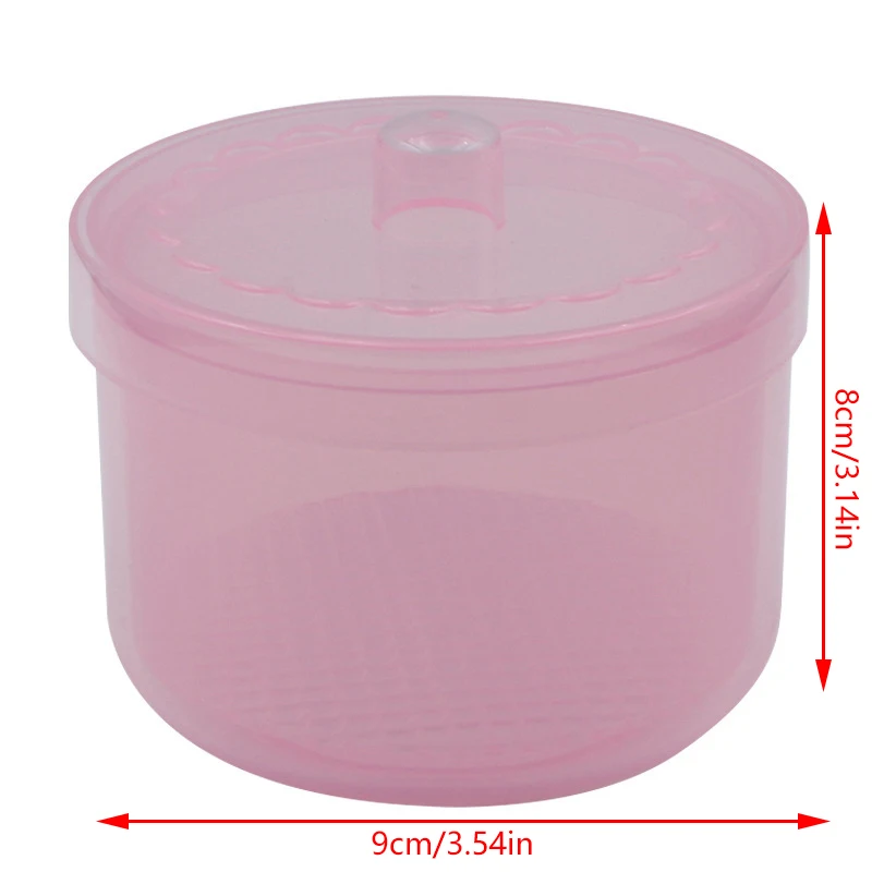 Round Nail Art Drill Bits Grinding Head Sterilizer Disinfection Box With Filter Screen Nail Tool Cleaning Storage Box