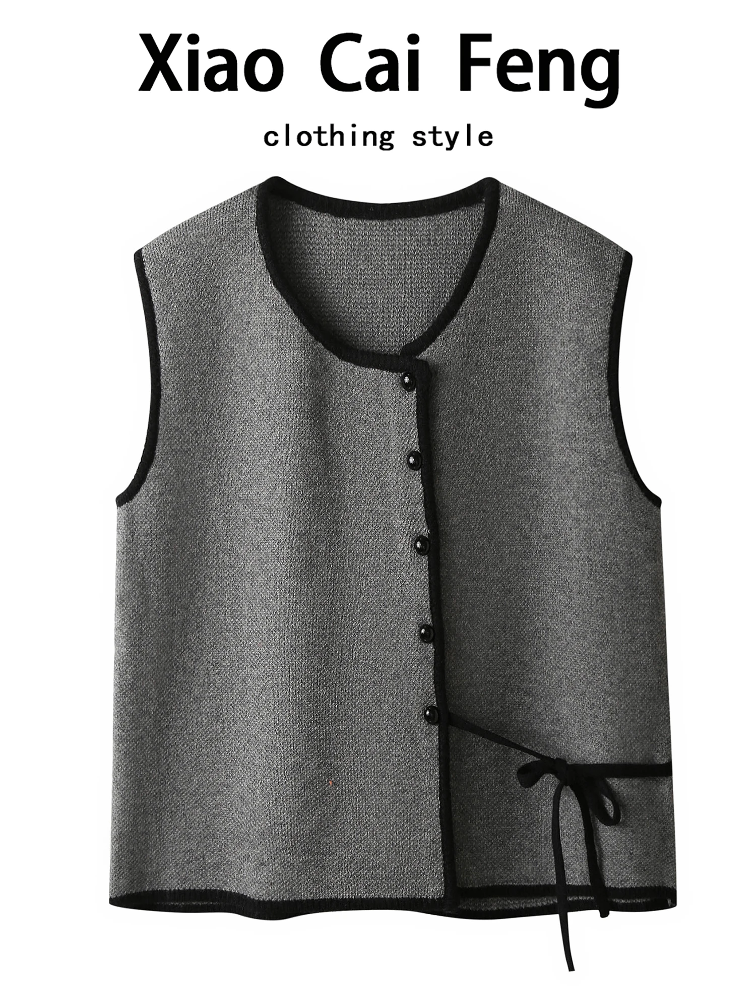 

Корейский вязаный жилет с боковыми рукавами, женский весенне-осенний утягивающий многослойный открытый кардиган с плечами, модный свитер