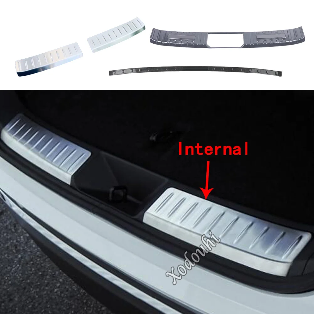 

For Toyota Venza/Harrier 2021 2022 2023 2024 ABS/Steel Threshold Pedal Strip Rear Bumper Trunk Trim Decoration Cover Accessories