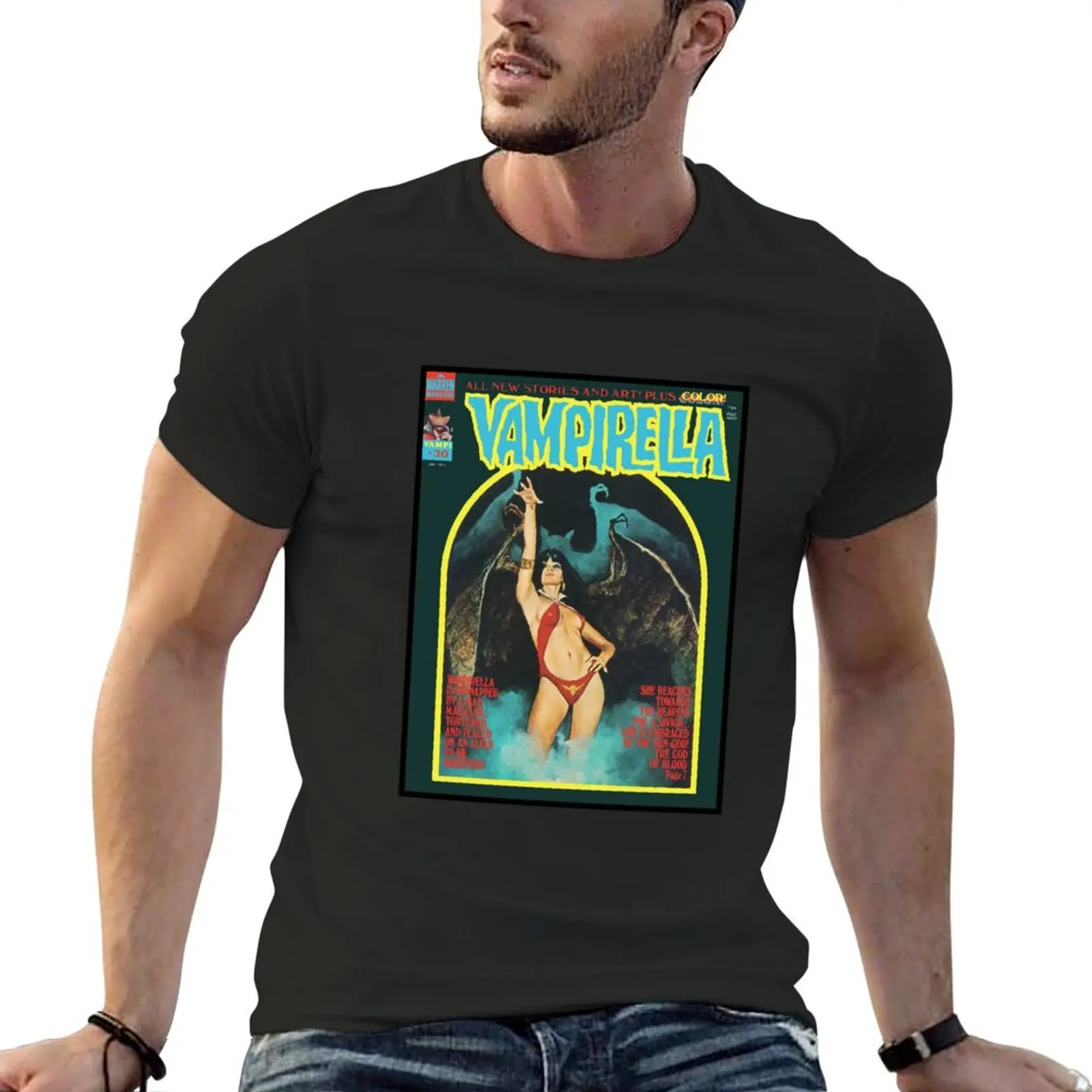 

AND YET ANOTHER GREAT VINTAGE VAMPIRELLA MAGAZINE COVER! #30 T-shirt summer top vintage tshirts for men