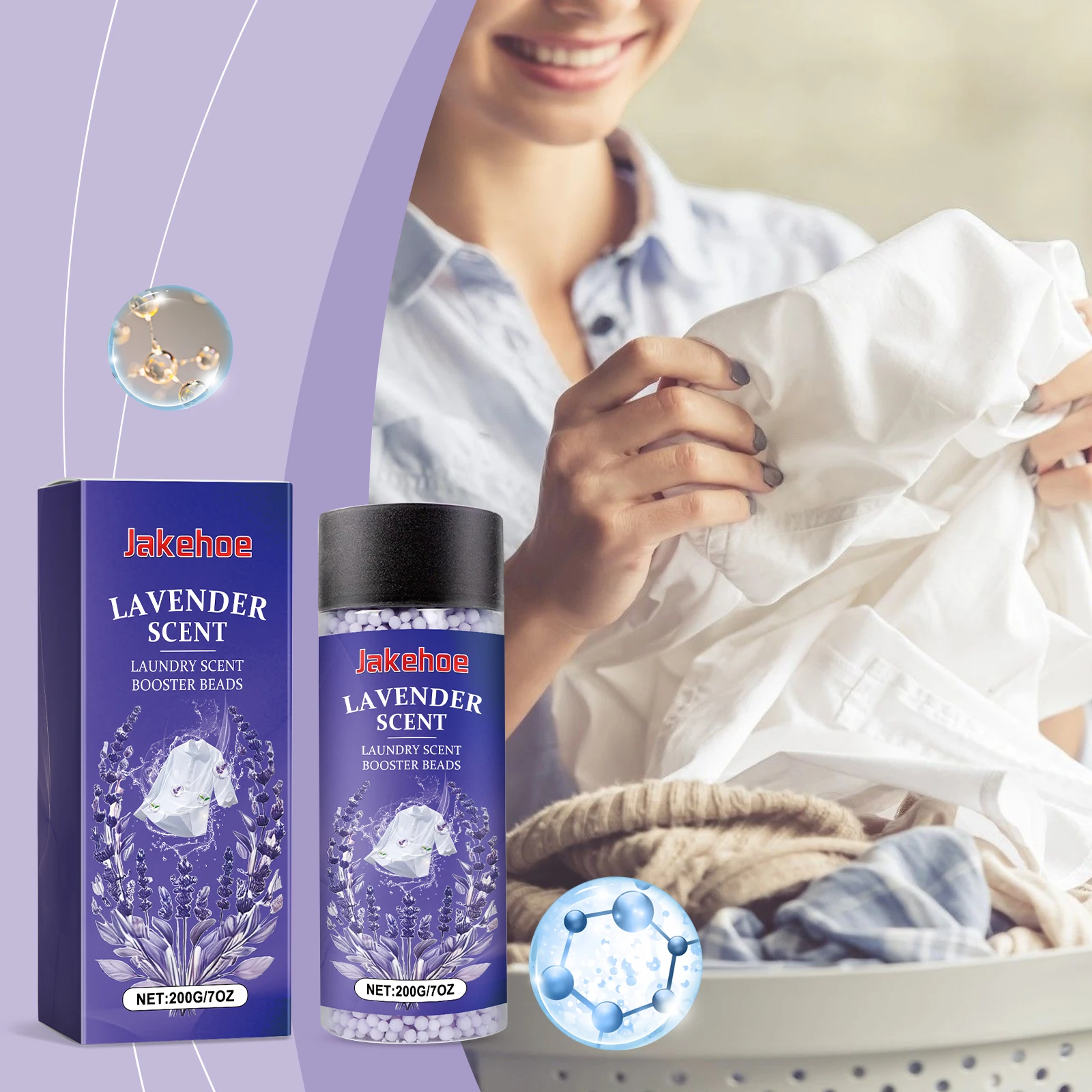 Lavender Laundry Scent Booster Beads Long Lasting Fragrance Gentle Fabric Softener Refreshing Clothes Scent Beads
