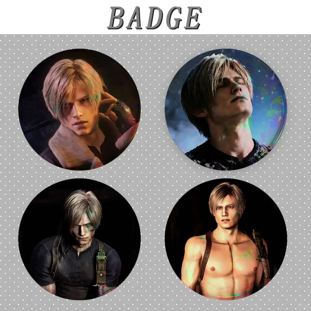 Cool E_L-l-LLeonS Y-K-Kk-Kennedy Badges Fashion New Hip Hop Versatile Round Metal Badge Cartoon Pin Gift Wholesale