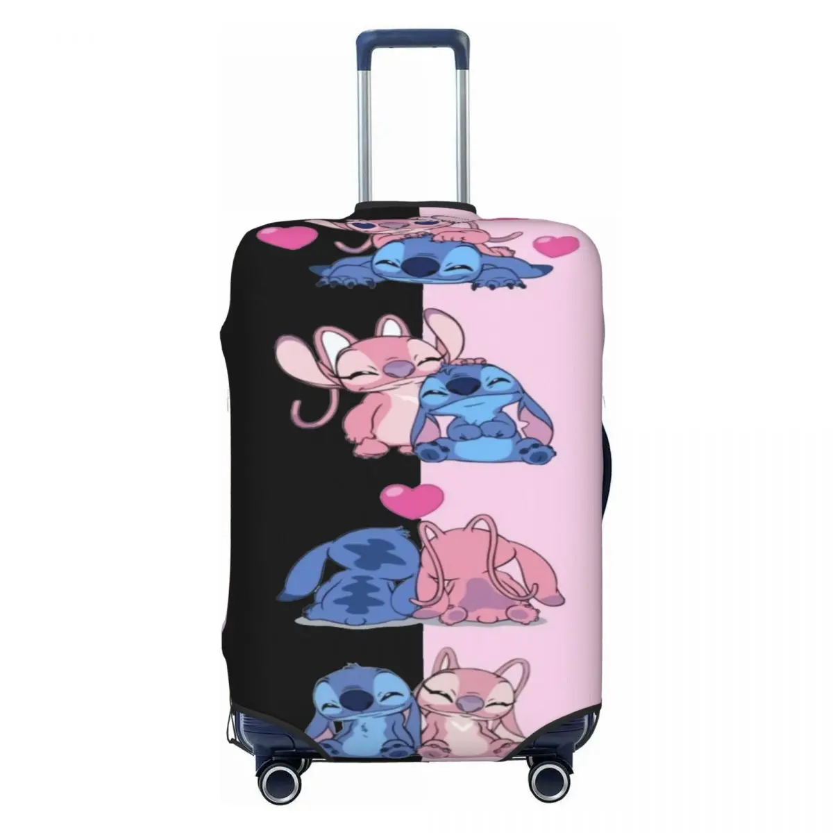 

Custom Stitch Lilo Angel Heart Kisses Luggage Cover Funny Suitcase Protector Covers Suit For 18-32 inch