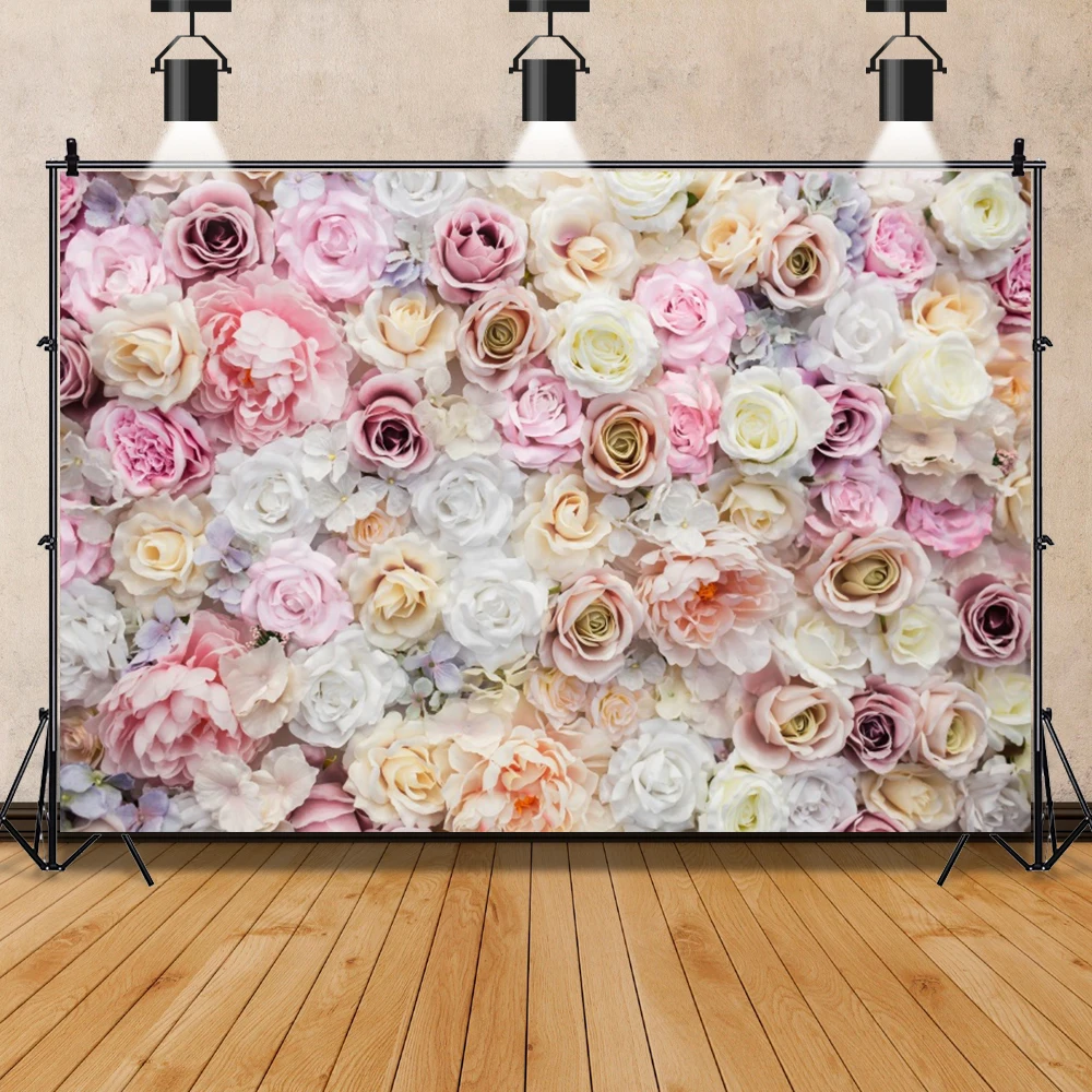 Laeacco Flower Wall Photo Backdrops Wedding Spring Blossom Party Baby Portrait Photography Background Photocall For Photo Studio