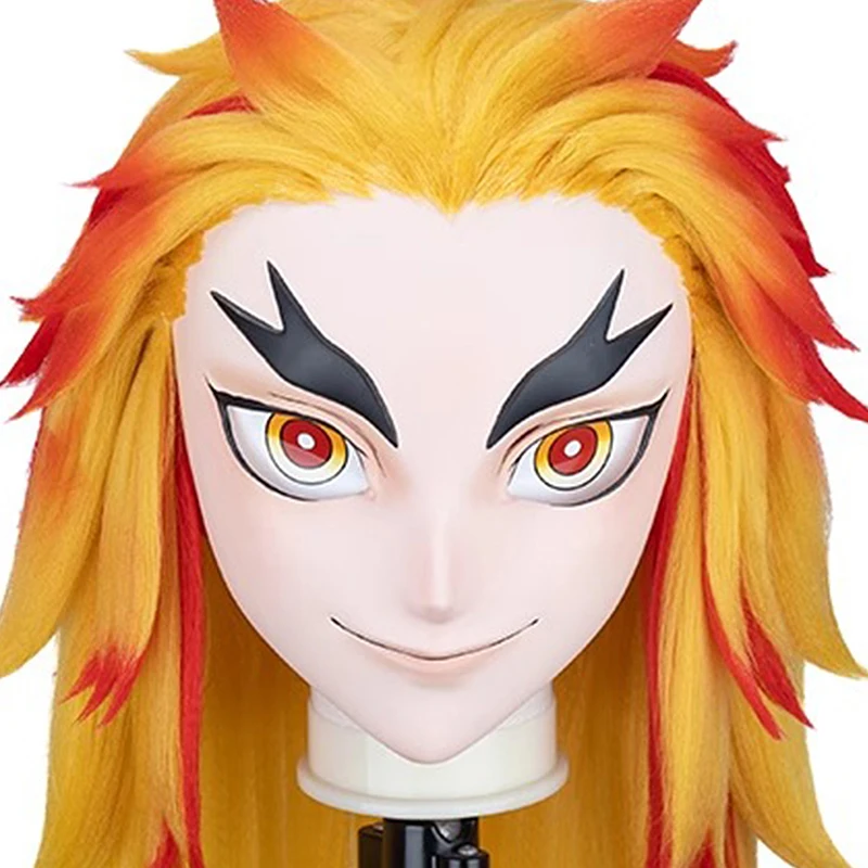 カスタマイズされたゴーストスレイヤーブレード、ビッグブラザー、煉獄アプリコットシュオラン着ぐるみマスクフルヘッドバンドロックコスプレヘッドシェルマスク