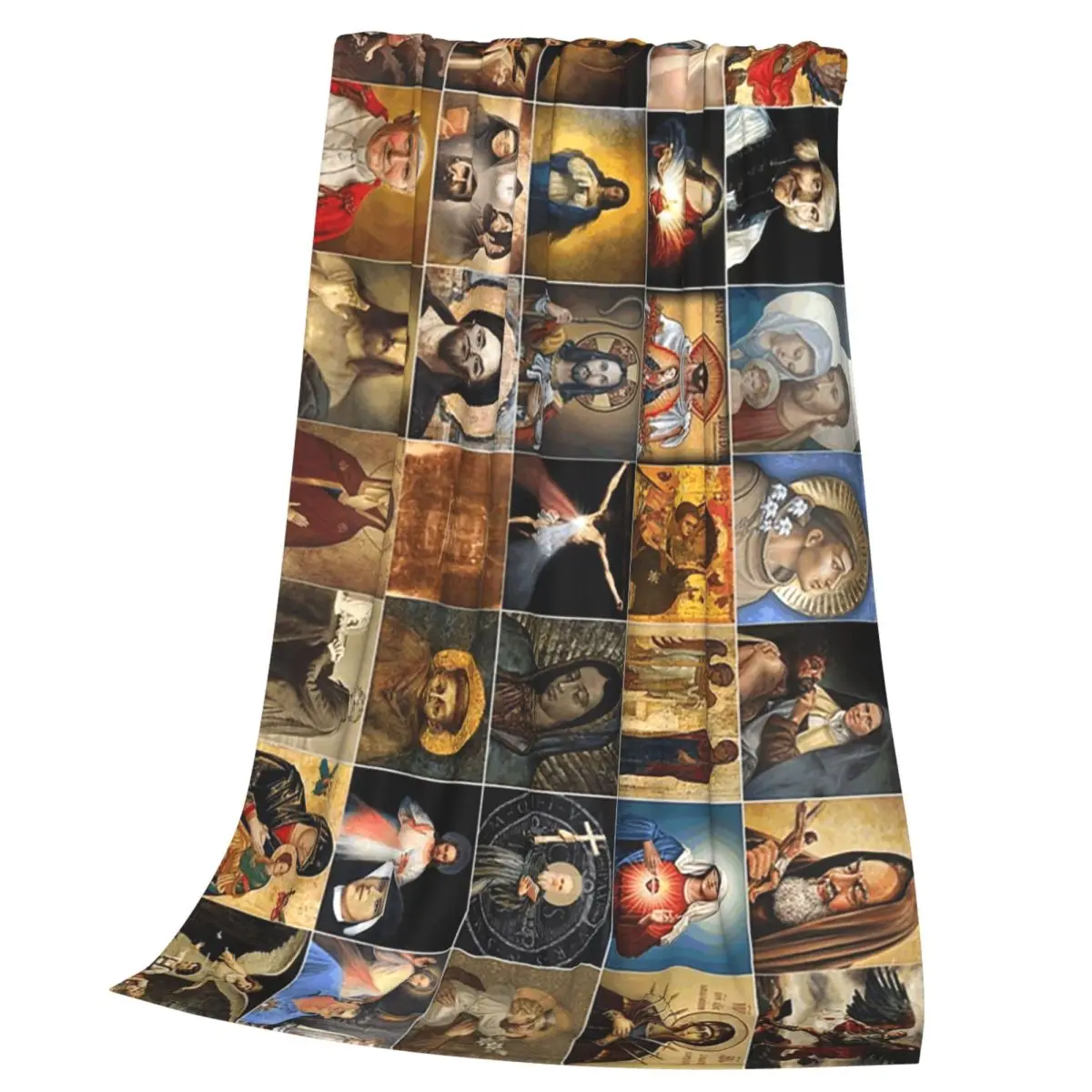 Saints Jesus Mary I Trust In You Blanket Soft Warm Flannel Throw Blanket Bedspread for Bed Living room Picnic Travel Home Sofa