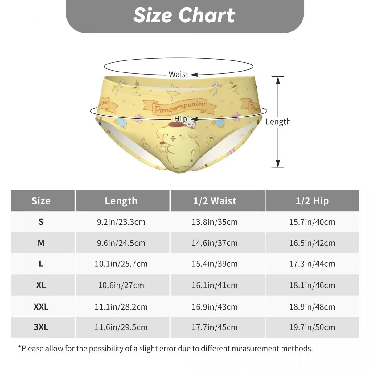 Custom Mens Pom Pom Purin Love Combination Panties Underwear Male Soft Briefs Underpants