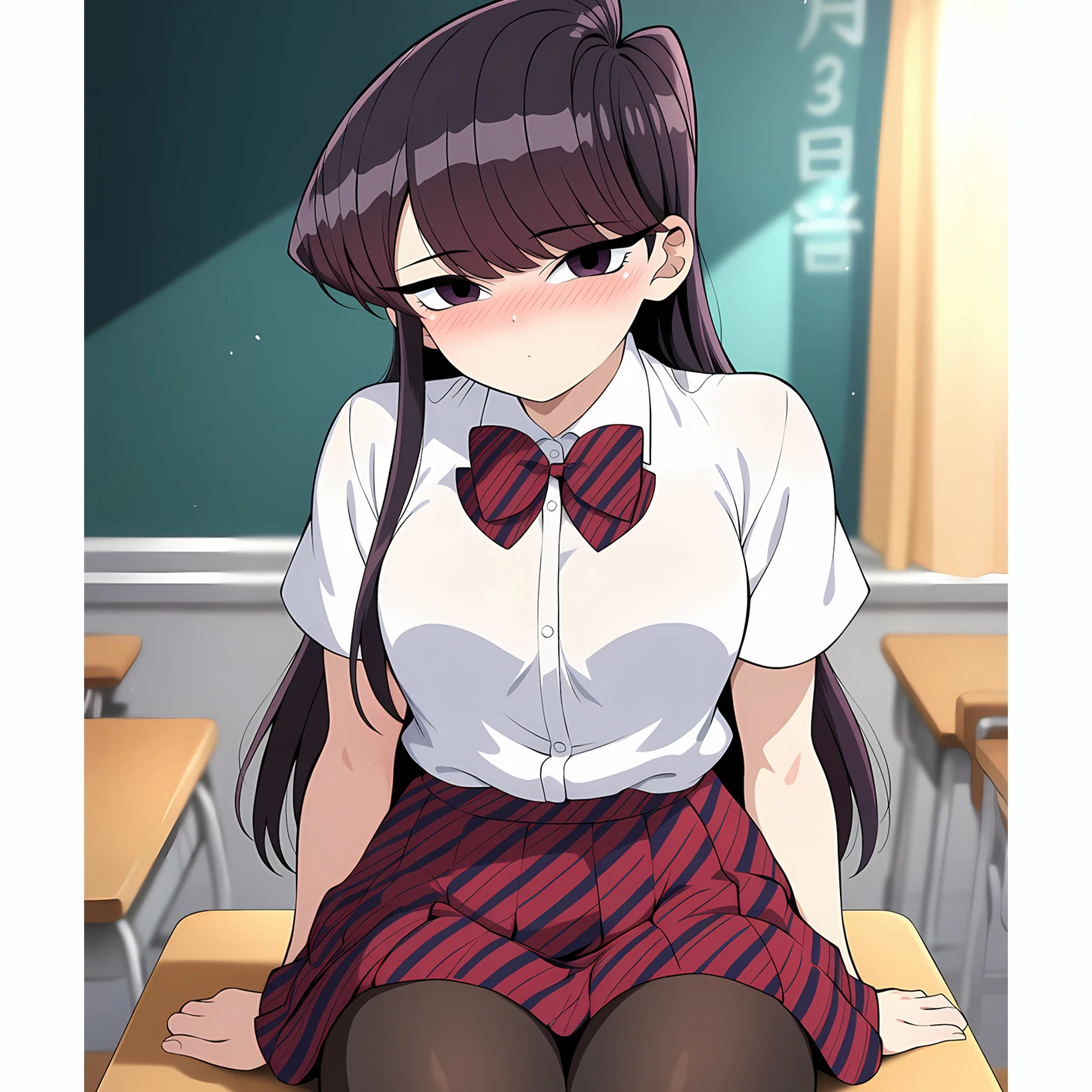 Dakimakura Anime Komi Pillow Cover Sofa Cushion Double-side Print Throw Pillow Case 40X60cm