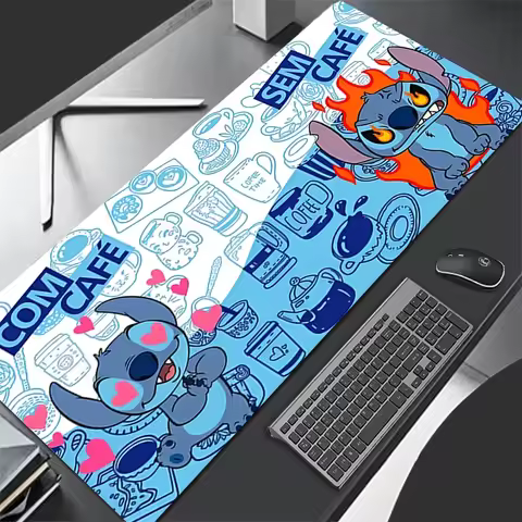Stitch Keyboard Desk Leather Mouse Mat Gaming Mouse Pad Large Gamer Carpet Rubber Tapis Souris Gaming Notbook Pc Mousepad