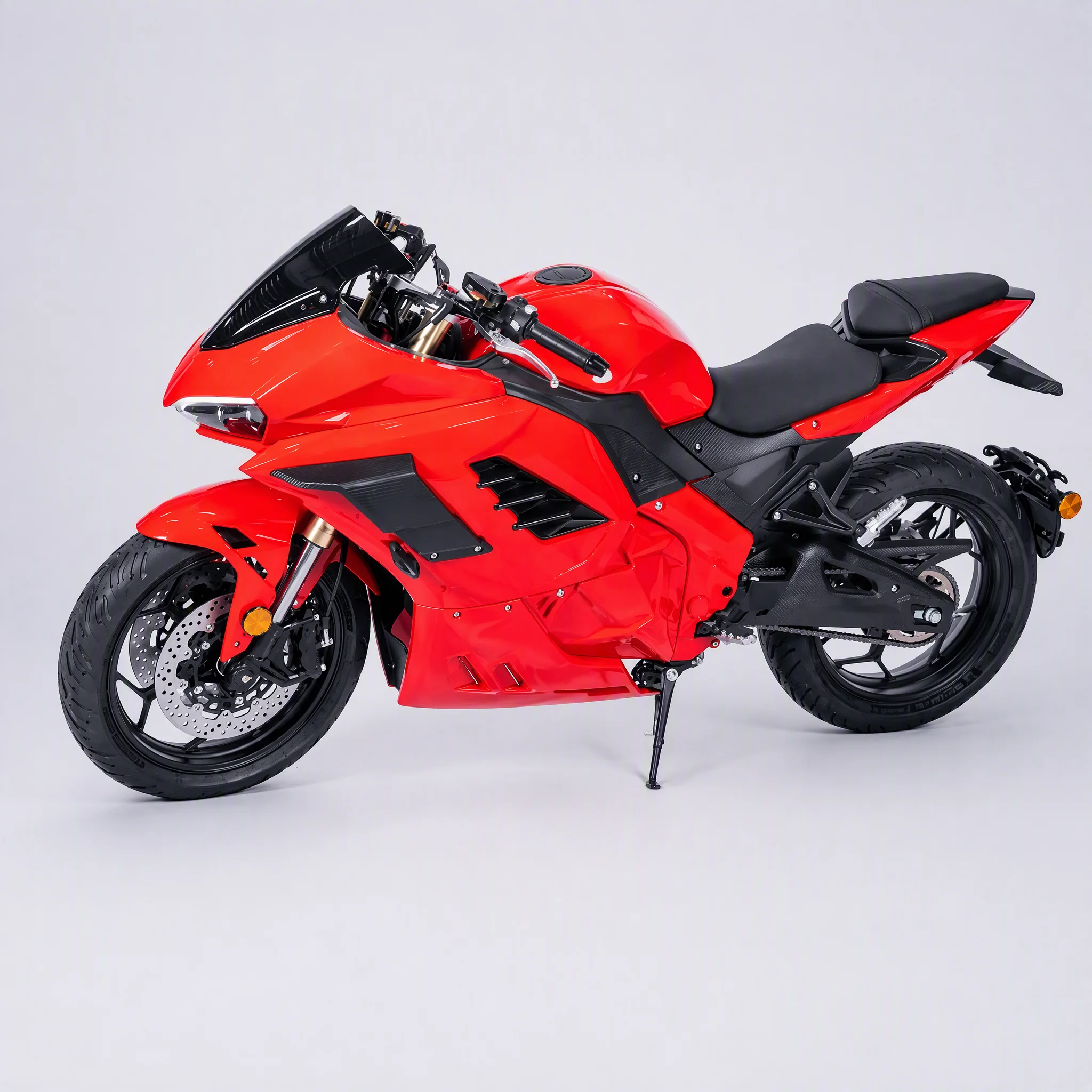 72V Electric Sport Motorcycle Street Racing E-Motorcycle with Digital Display Port Dual Disc Brakes OEM
