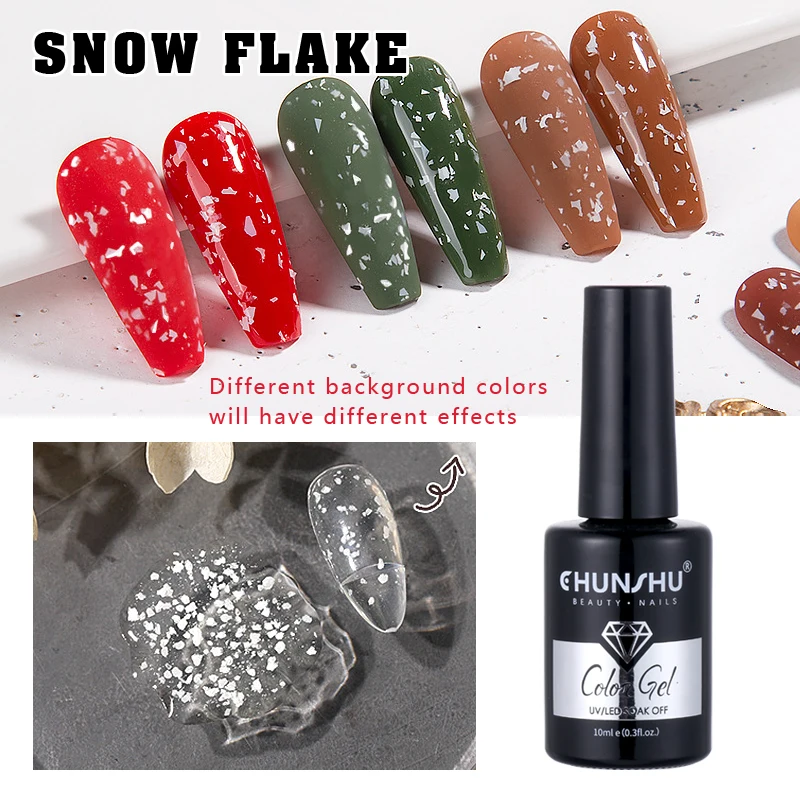 Chunshu 10ml Eierschale Gel Nagellack schwarz Material mit jeder Farb basis für Nägel UV-Maniküre Schnee fälschungen Dec klack DIY einweichen