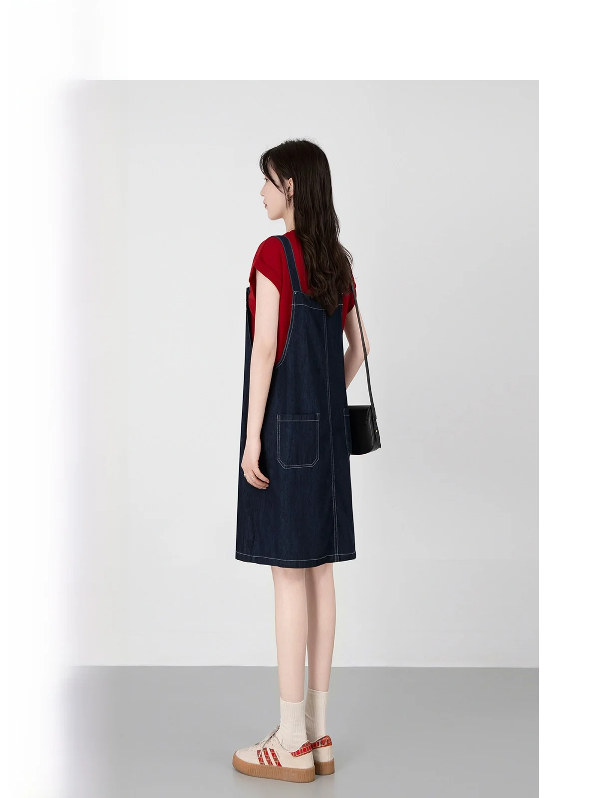 

Винтажный джинсовый комбинезон Wavy Egg для женщин: молодежный, свободный крой, базовый комплект из двух предметов с круглым вырезом, летний модный ансамбль