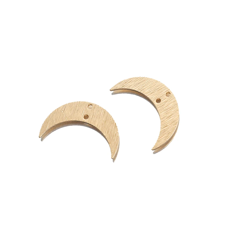 20pcs Textured  Brass Charms Moon Crescent Charms For Women DIY Necklace Earrings Jewelry Findings Making