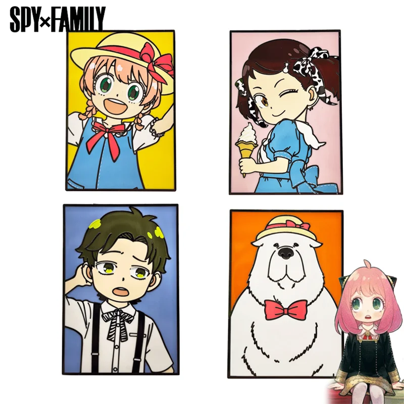 

Аниме SPY×FAMILY сезон 3, Anya Bond Damian Becky, значок для косплея, брошь из сплава, булавки для одежды, ювелирные изделия для рюкзака, аксессуары, реквизит