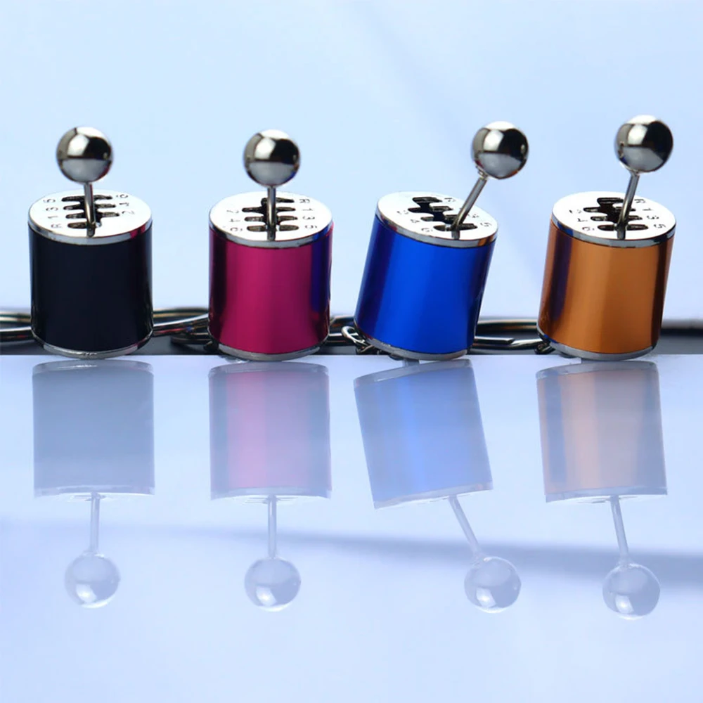 Creative Keychain & Keyring Silver Color Multicolor Car Gear Shift Manual Transmission For Women Men Car Keyring Handbag Gift