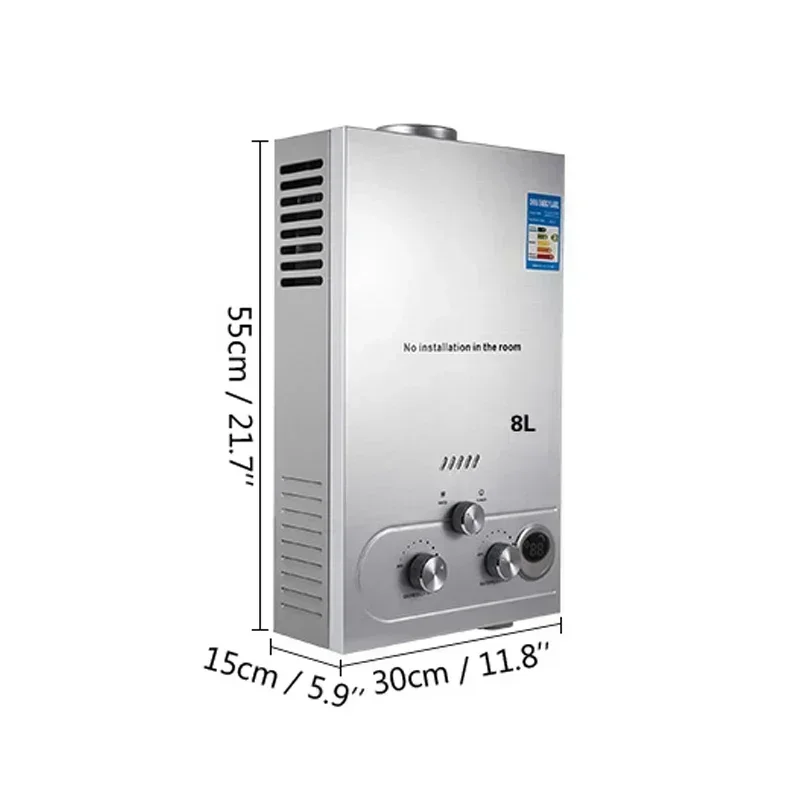 VEVOR 6L 8L 10L 12L 16L 18L LPG LPG Gas Boiler Binnenlandse Instant Tankless Propaan Tankless Gas Boiler