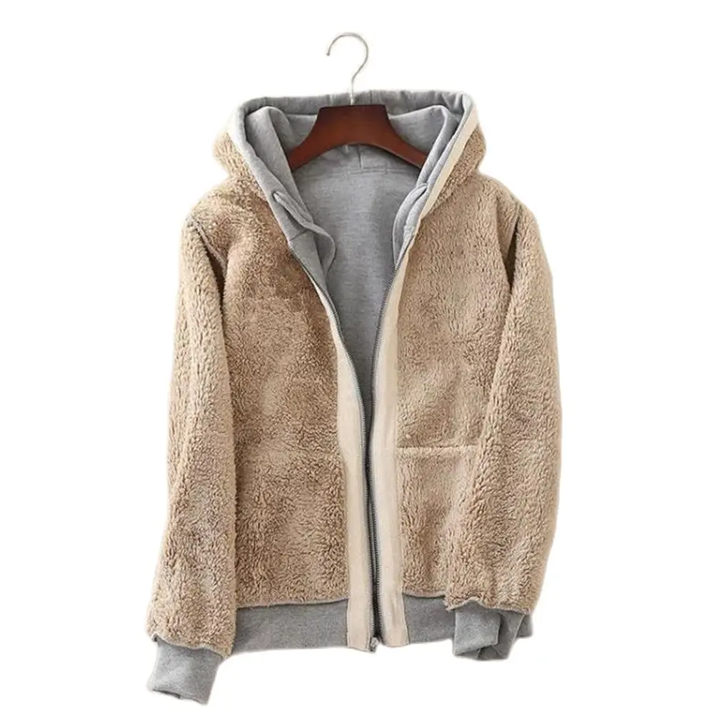 Giacca da donna Parka cappotto di base moda donna abbigliamento donna felpe con cappuccio in Cashmere cappotti caldi invernali Parka spesso felpa con cappuccio calda