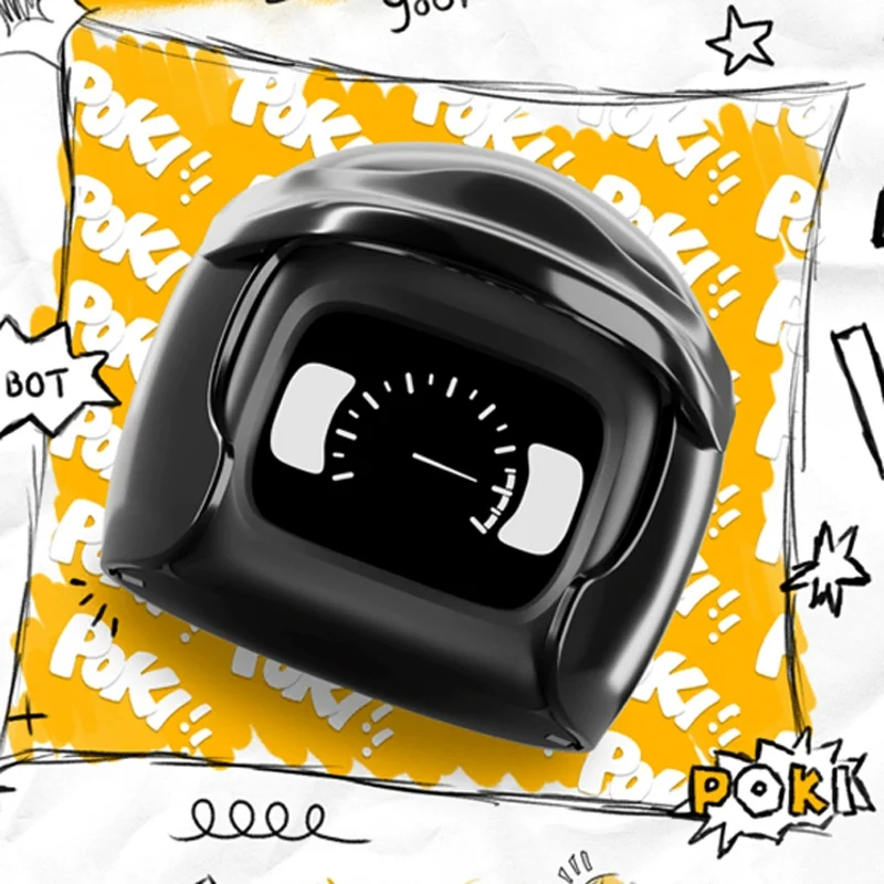 Nuevo Meet Poki Robot inteligente Sensor táctil coche lindo y personalizado decoración Interior ornamento 50 + Emojis compañeros de conducción