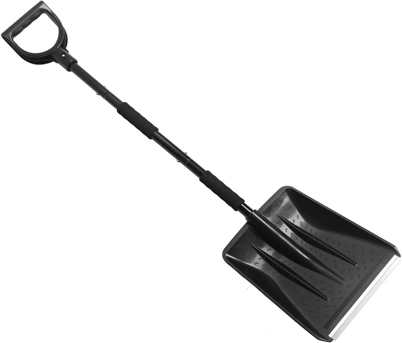 Shovel for Digging,Wooden Garden Shovel,3 in 1 Snow Shovel Set, Portable Collapsible Snow Shovel with Ice Scraper Brush for Gard