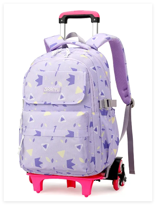 

School Rolling Bag For girl School Wheeled backpack Rolling Satchel bag School Backpack with wheels for Girls School Trolley Bag