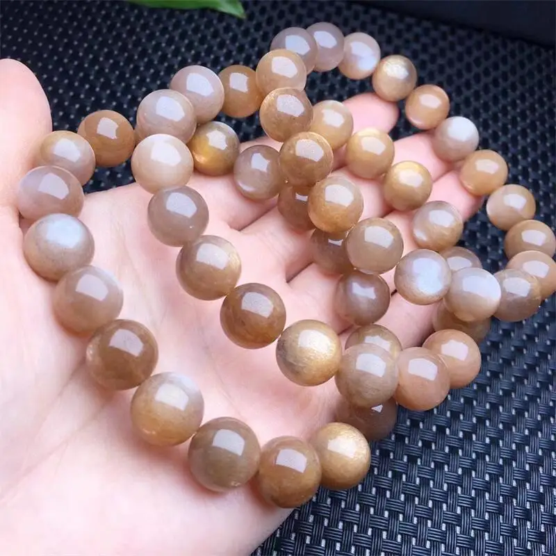 12MM Natural Golden Skeletal Quartz Bracelet Fashion Energy Stone Reiki Healing Crystal Strand Fengshui Gift 1PCS