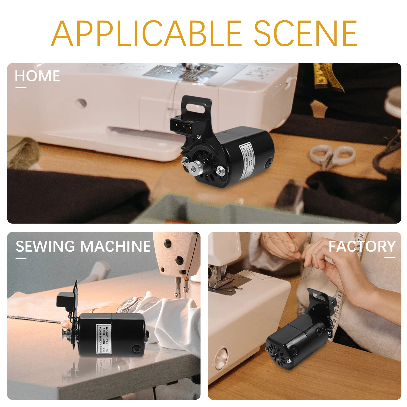 

Sewing Machine Motor Electrical Counterclockwise Rotation Durable Materials Safety Protection Easy Installation Replacement