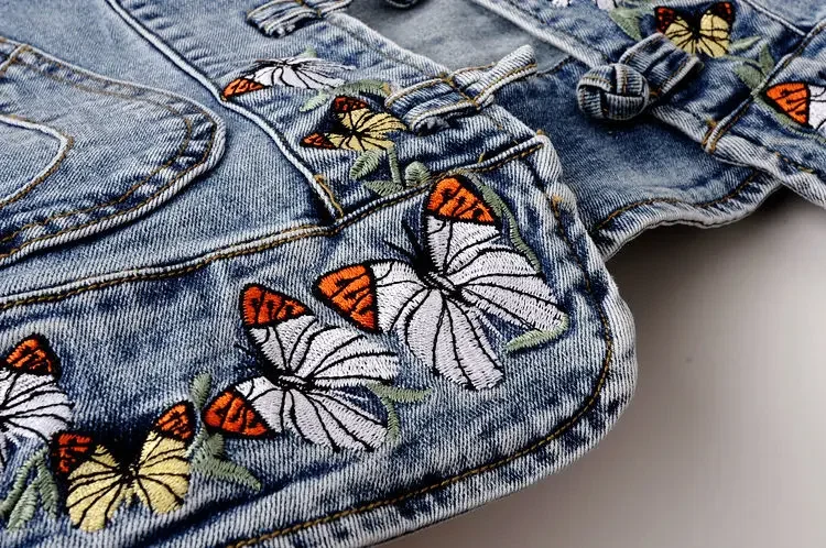 Women 2026 Spring Embroidered  Denim Jacket New Short Jackets Cardigan  Cowboy Coat Basic Jacket  Female Plus Size 3XL