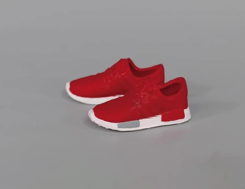 Escala 1/6 feminino preto vermelho e branco esportes lazer sapatos modelos para 12''figuras de ação corpos acessórios diy