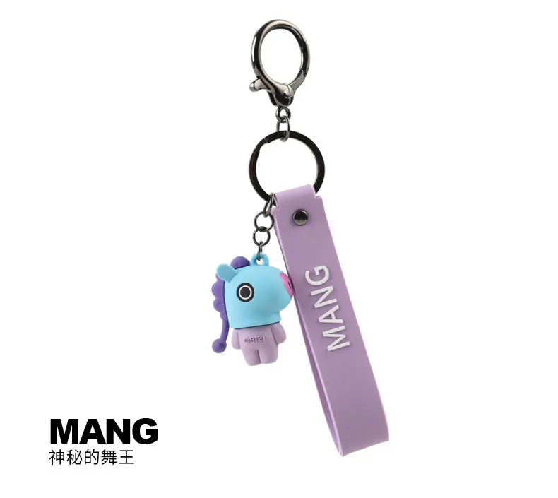 BTS Trend Boy Band Cartoon Image Keychain Doll Keychain, Handbag Pendant, Mobile Phone Lanyard Star Periphery view 4