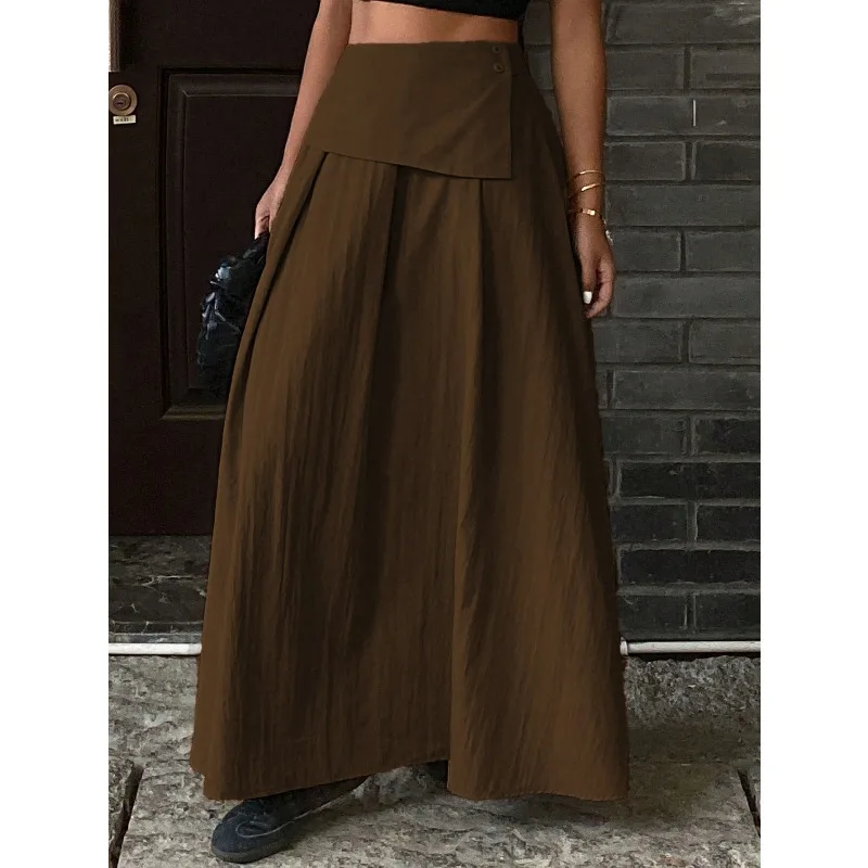 Damska spódnica typu rybka, dopasowana, elegancka, z wysokim stanem, marszczona, na wiosnę i jesień 2025, codzienna, seksowna mini sukienka w stylu streetwear.