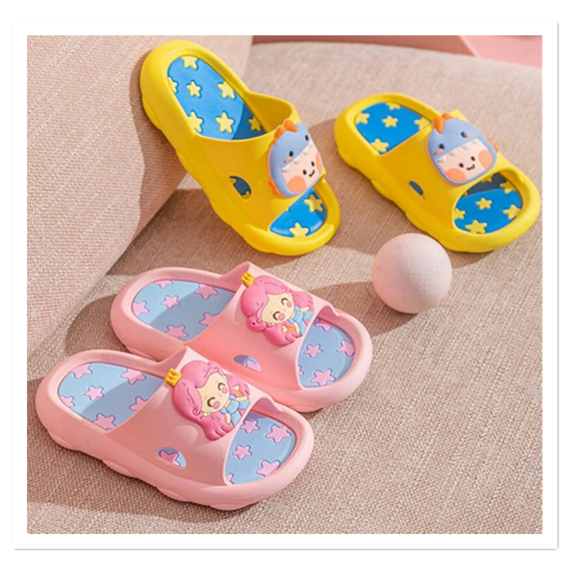 Children's slippers, cute cartoon for summer boys and girls, anti slip soft sole for household use, wholesale of summer sandals,