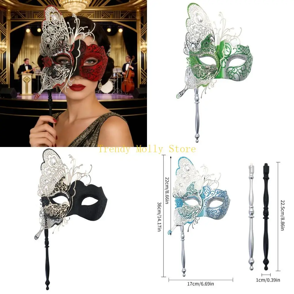 

N5KB элегантная ручная маска-бабочка для женщин, косплей, маска для лица, аксессуар для костюма