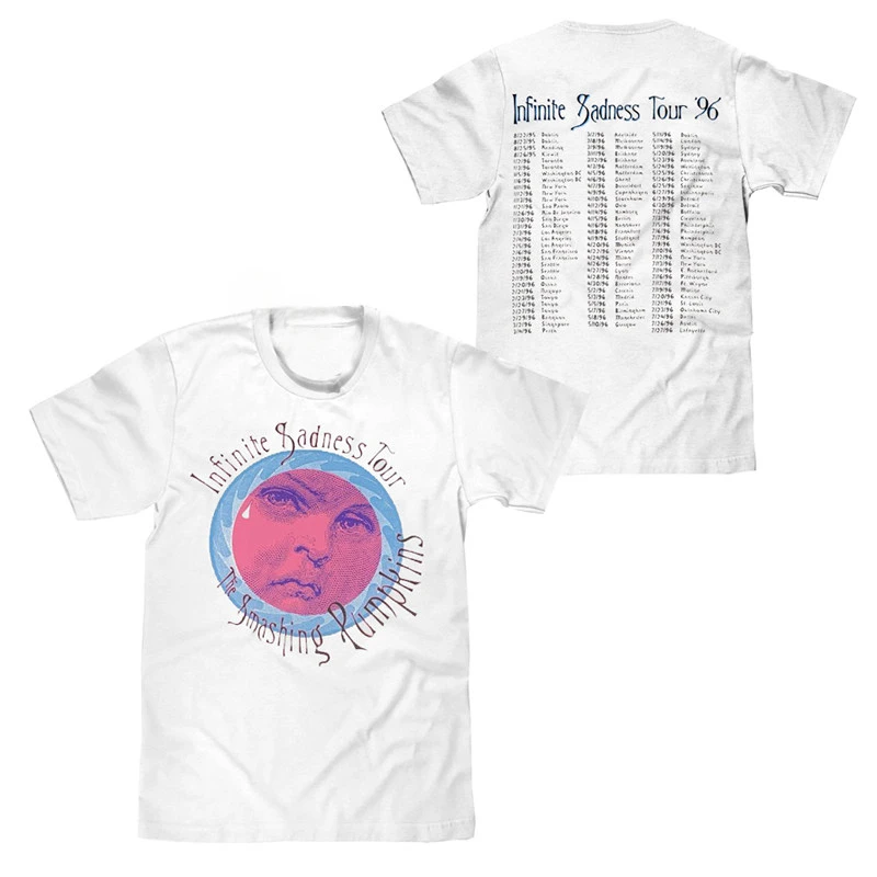 1996 Smashing Pumpkins Rock Casual T-Shirt Men's and Women's Luxury Band Brand Top 2026