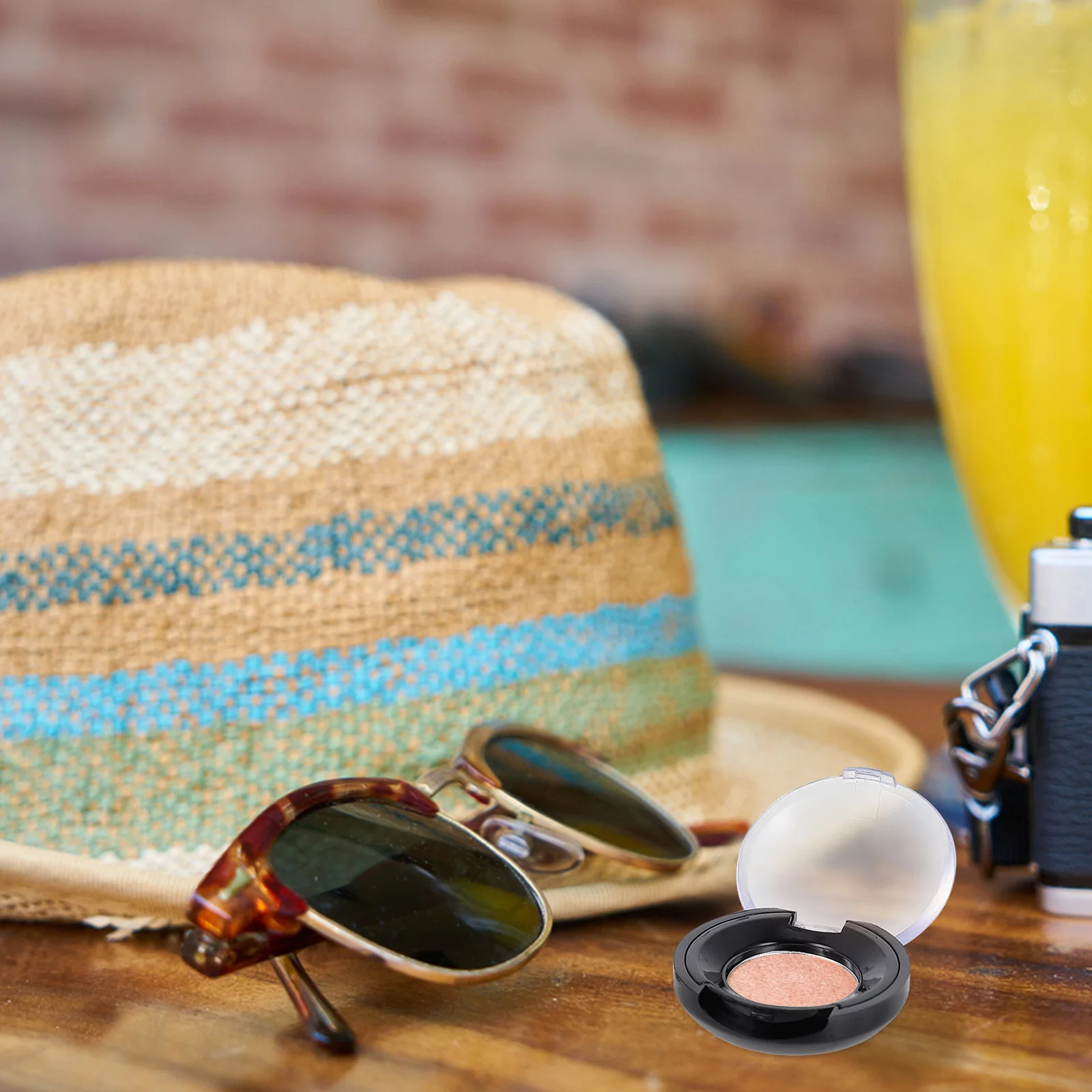 

8Pcs Eyeshadow Storage Boxes Portable Empty Makeup Containers Compact Refillable Cosmetics Organizer Small Eyeshadow Sub Package