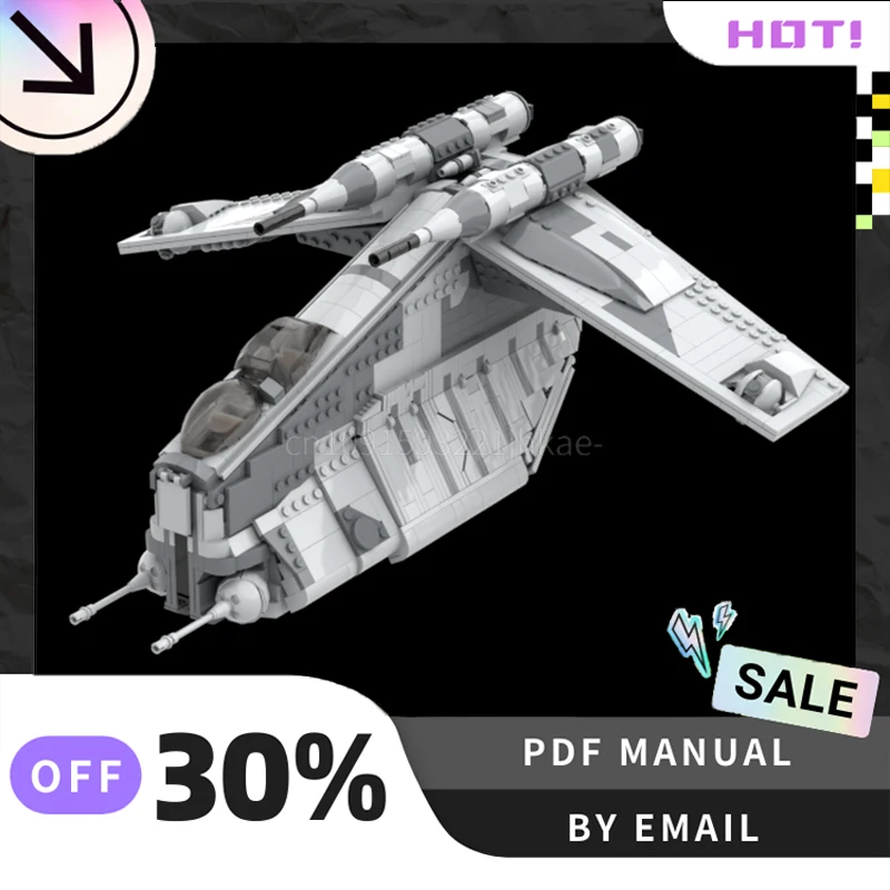 

[1598PCS] Customized MOC Gunship Creative Building Blocks Set STEM Educational Toys DIY Construction Model Kit Birthday Gifts