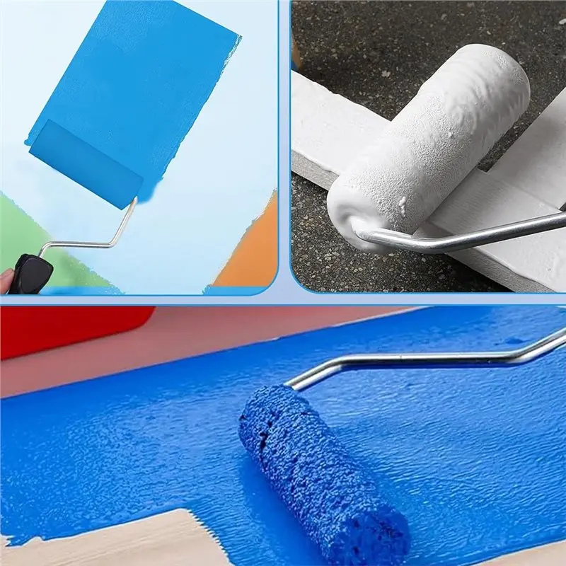 مجموعة صينية طلاء 4 بوصات بكرات صغيرة، وبطانات مقلاة للاستعمال مرة واحدة، وصواني طلاء صغيرة ومقابض مريحة - مجموعة طلاء مثالية - B91B #5