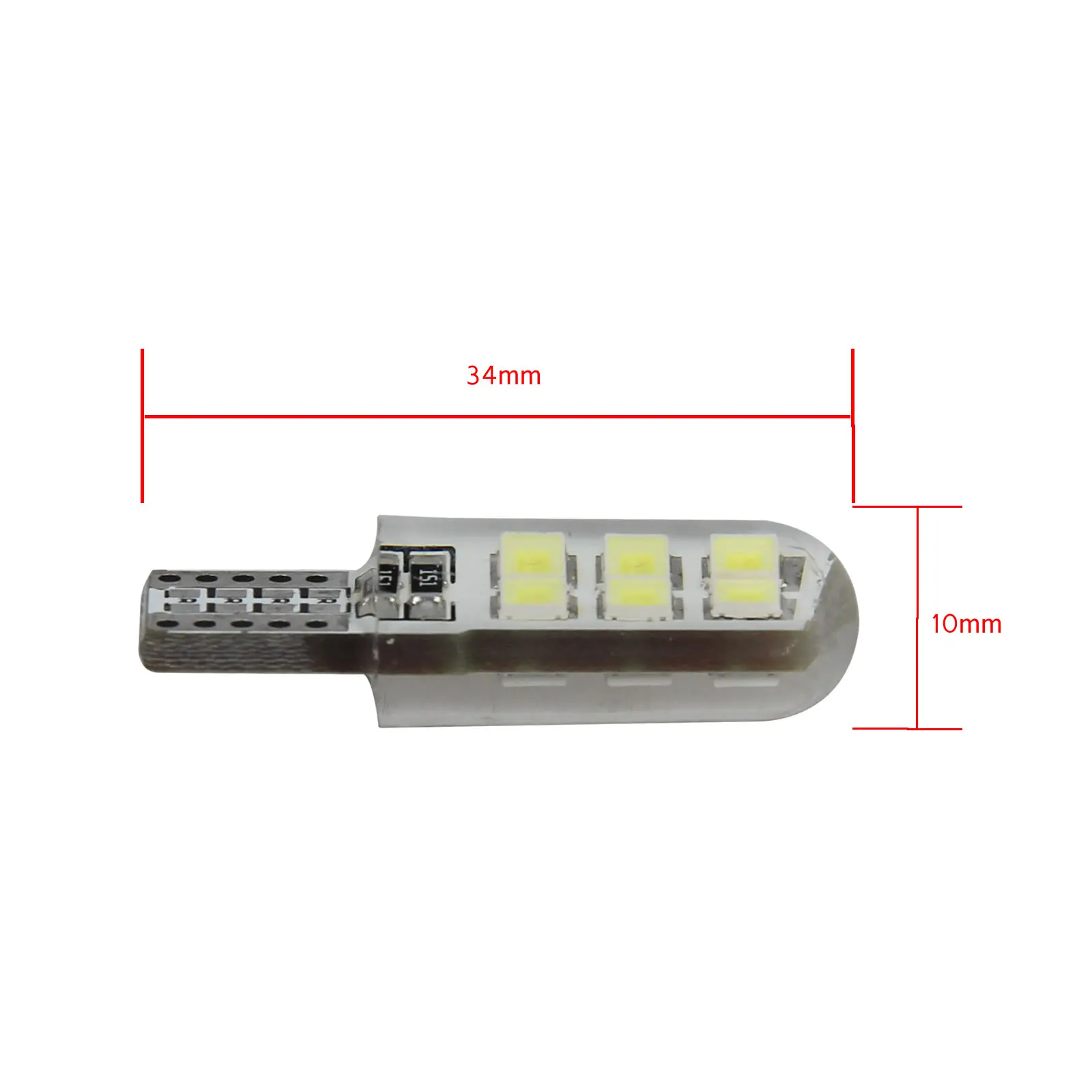 1x White RV T10 W5W Malibu Landscape Light Wedge Lamp Silicone 12 2835 SMD LED 147 152 158 12961 Z2746